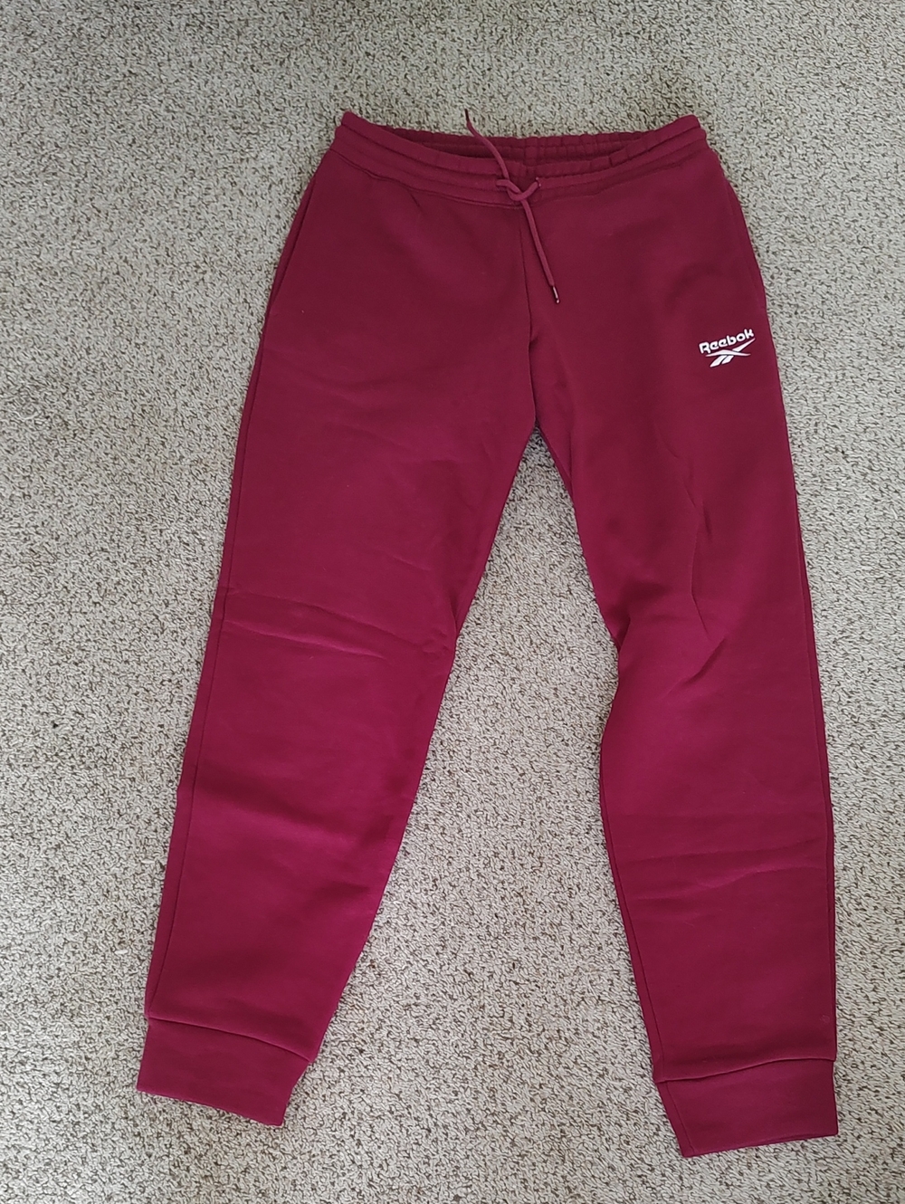 Reebok Burgundy Jogger Sweatpants